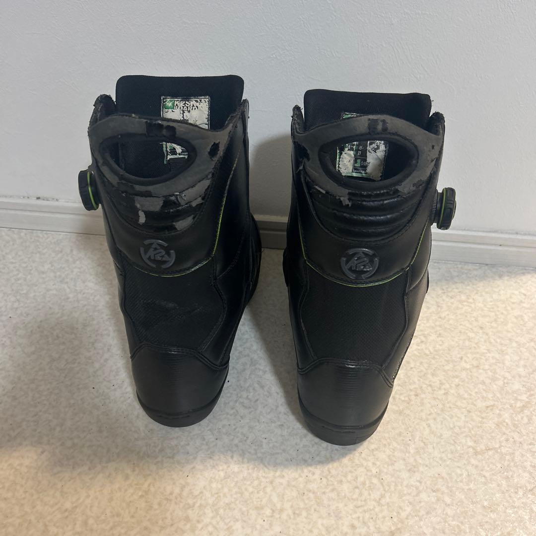 k2クィッカースノーボードブーツ ブラック ダイヤル式27.0cm