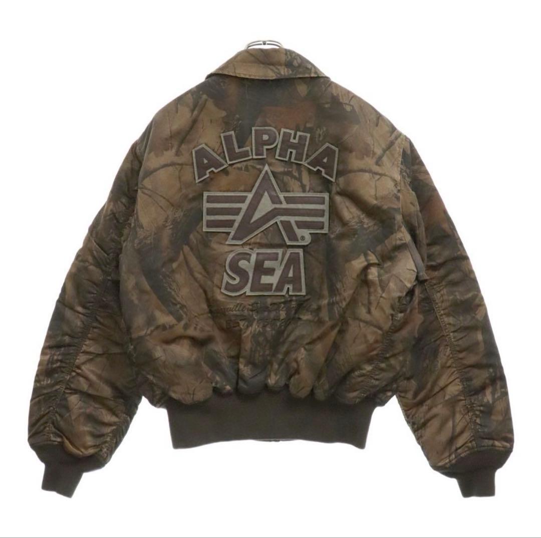 WIND AND SEA(ウィンダンシー) フライトジャケット カモフラ総柄