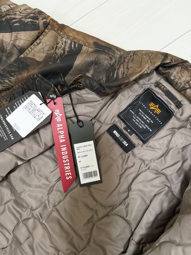 WIND AND SEA(ウィンダンシー) フライトジャケット カモフラ総柄