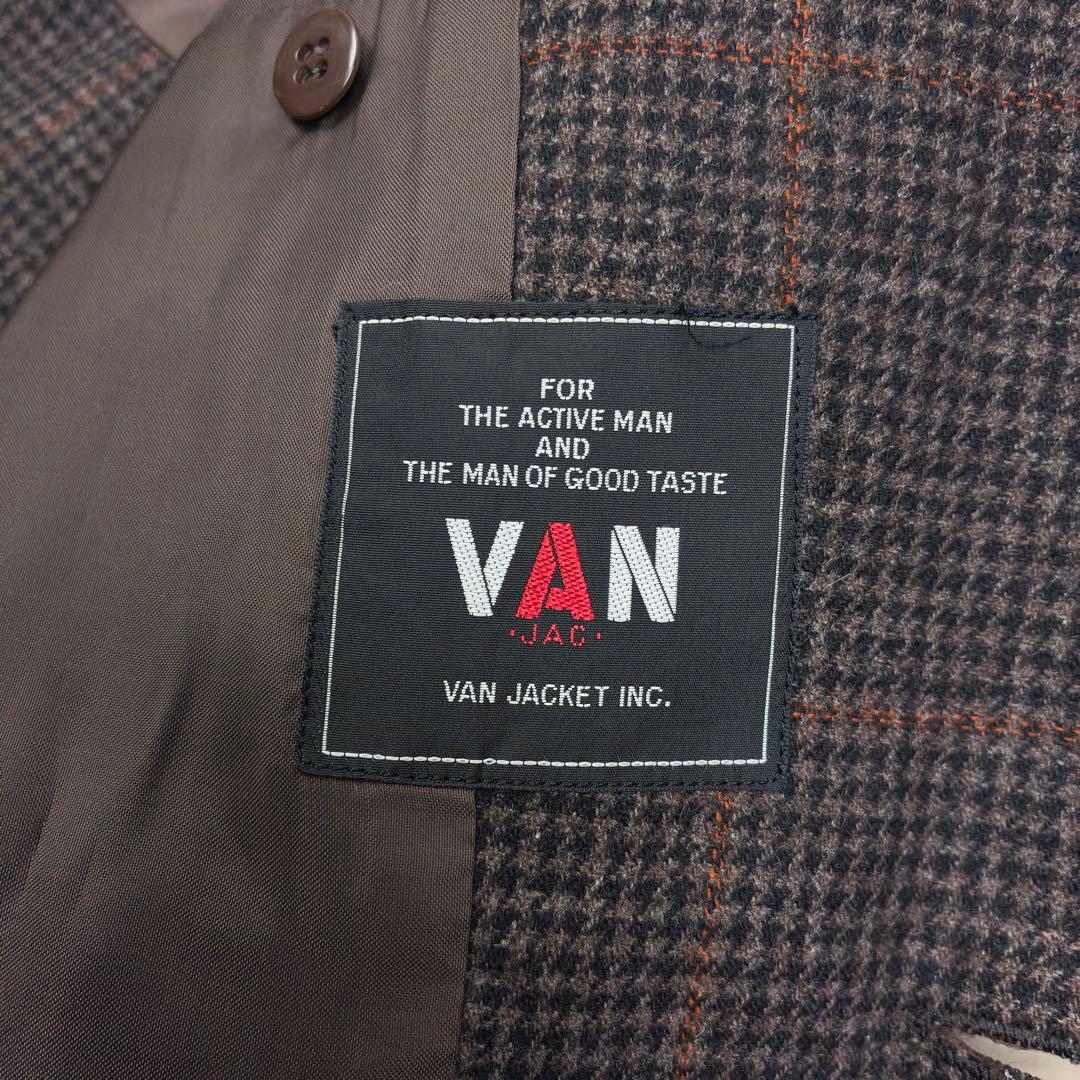 美品　ヴァンヂャケット　ツイード　千鳥格子　ウィンドウペンチェック　テーラード