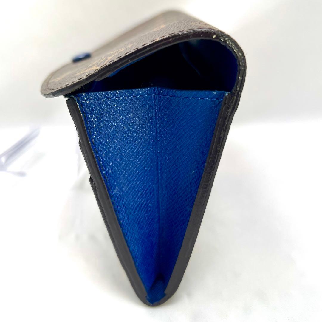 ルイヴィトン モノグラム ポルトフォイユ エミリー ブルー M60138