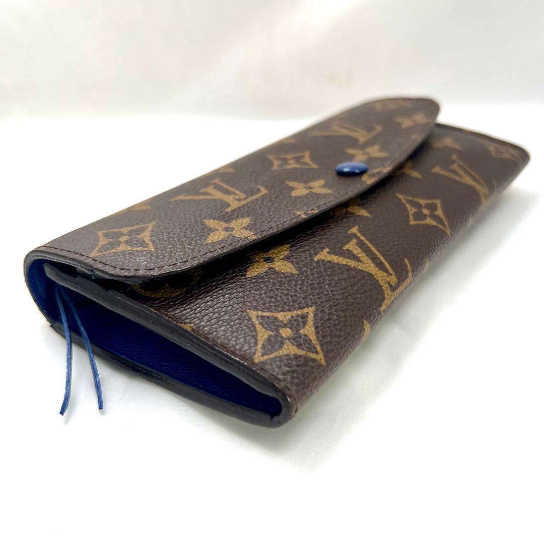 ルイヴィトン モノグラム ポルトフォイユ エミリー ブルー M60138