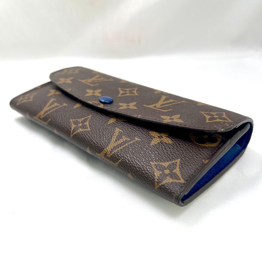 ルイヴィトン モノグラム ポルトフォイユ エミリー ブルー M60138
