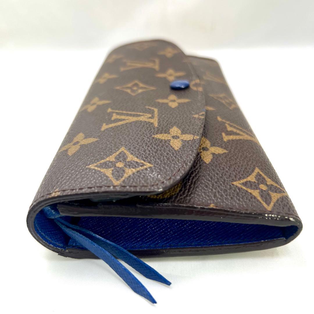 ルイヴィトン モノグラム ポルトフォイユ エミリー ブルー M60138