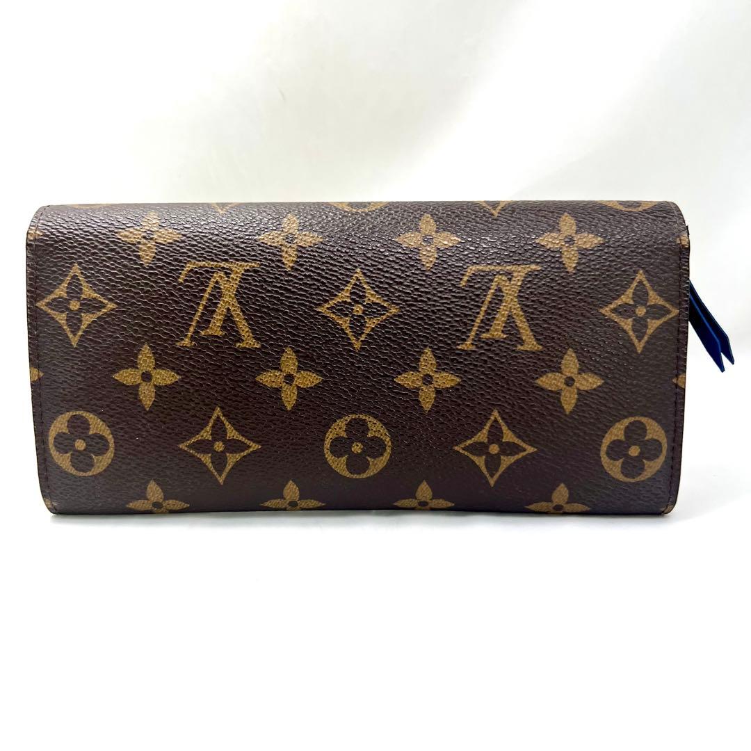 ルイヴィトン モノグラム ポルトフォイユ エミリー ブルー M60138
