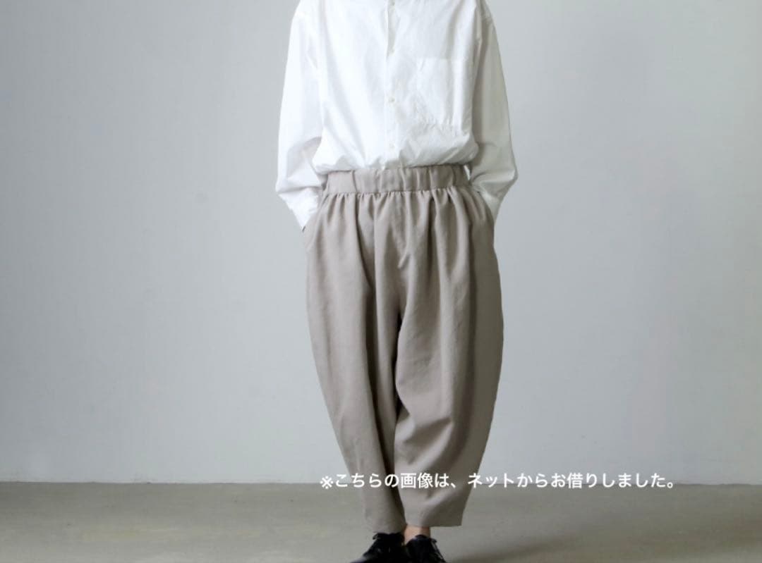 ノーコントロールエア マカロニポリエステル スーパーワイドテーパードパンツ