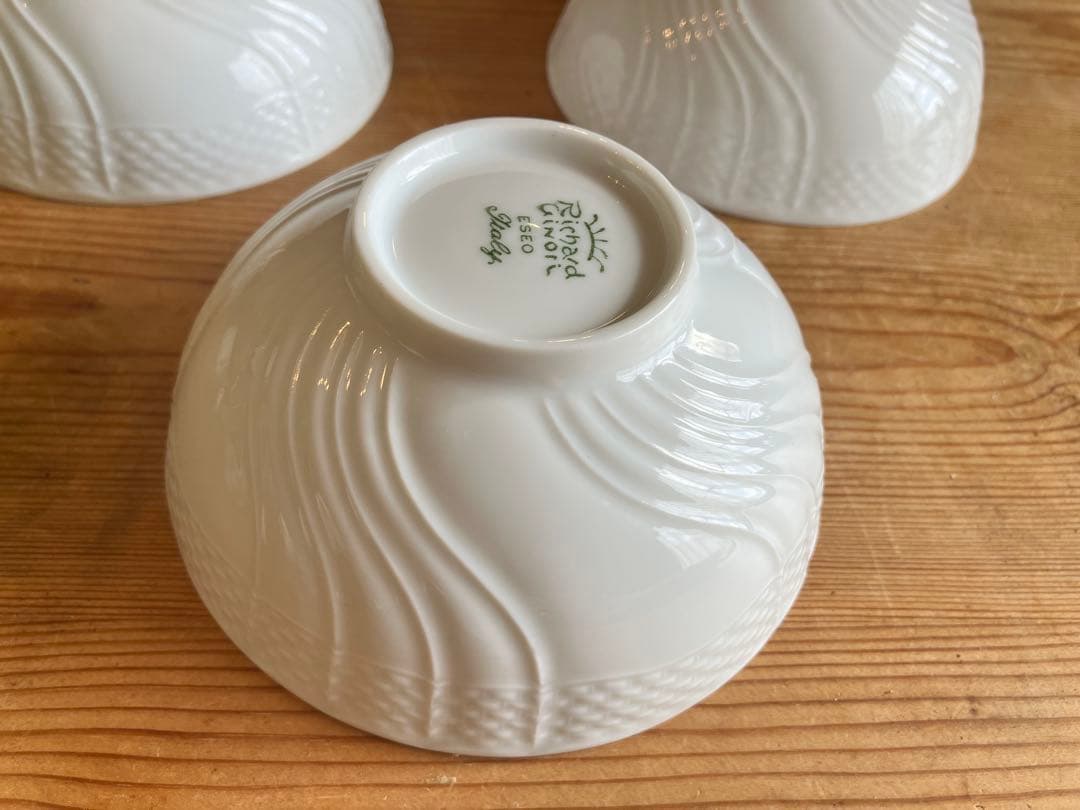 ジノリ　ベッキオホワイト　ライスボウル×3