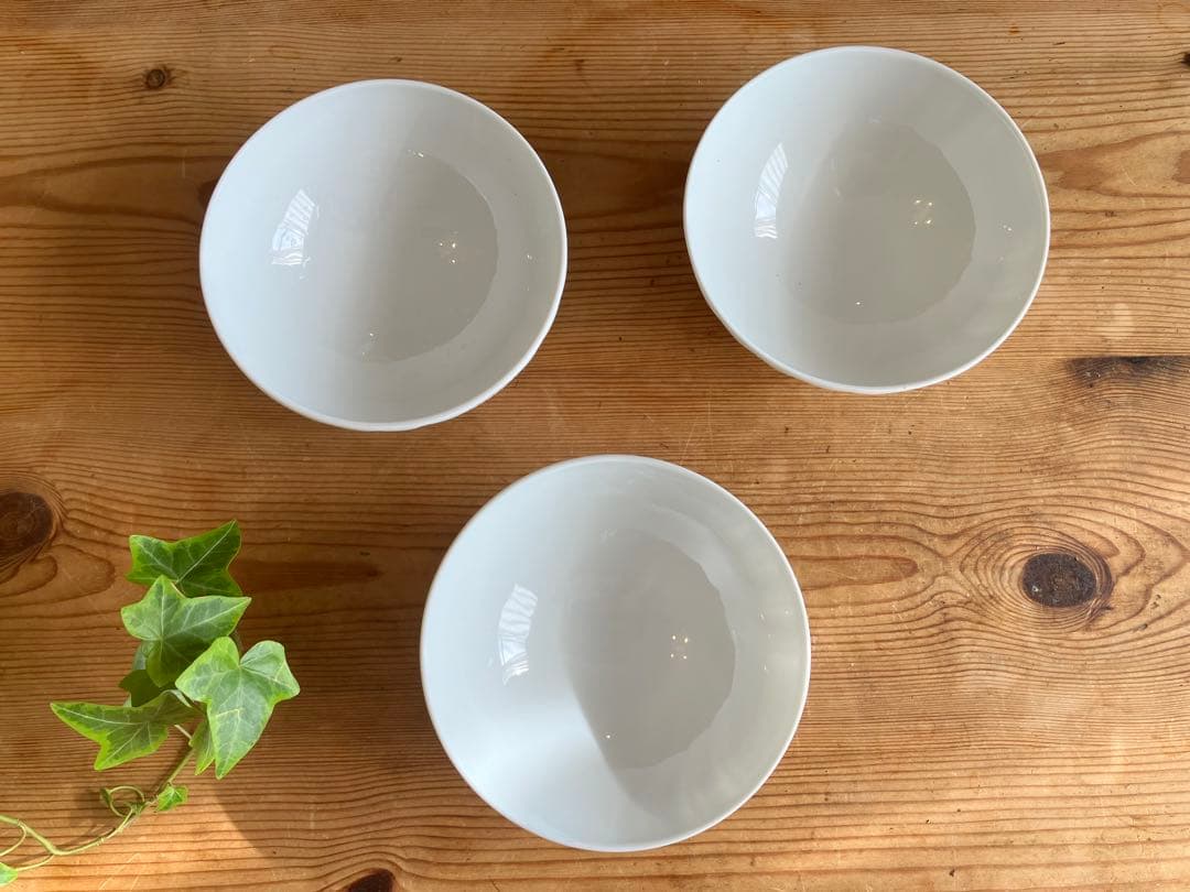 ジノリ　ベッキオホワイト　ライスボウル×3