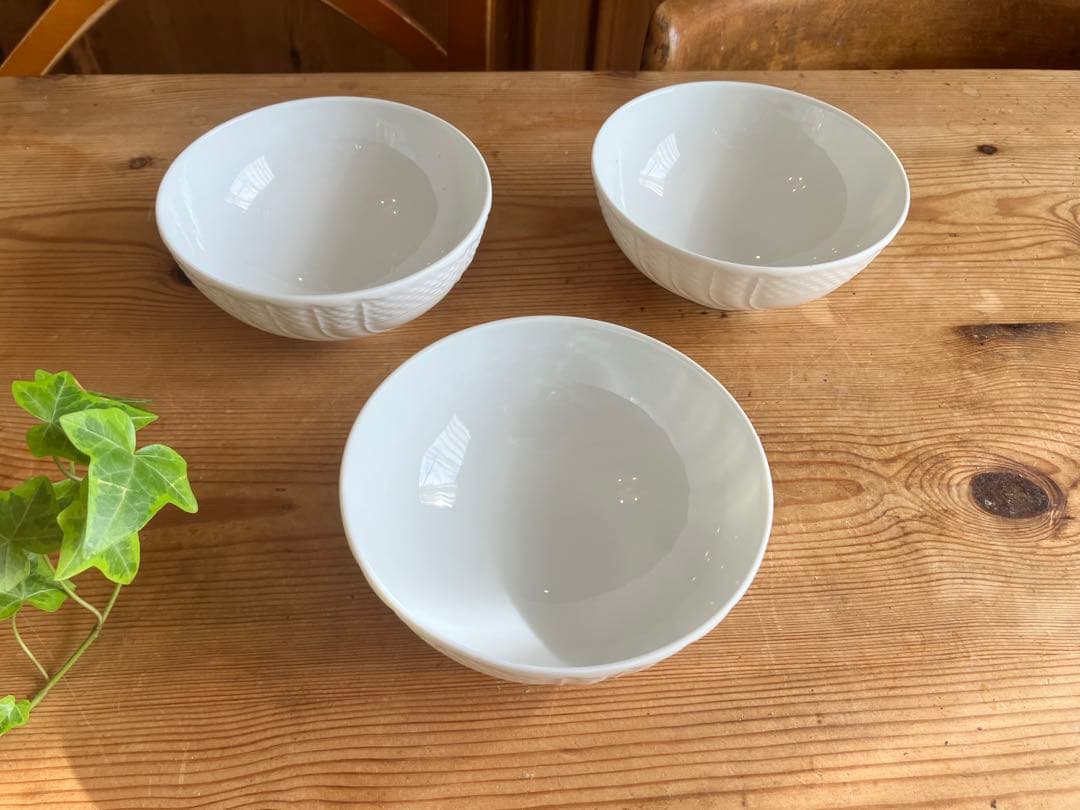 ジノリ　ベッキオホワイト　ライスボウル×3