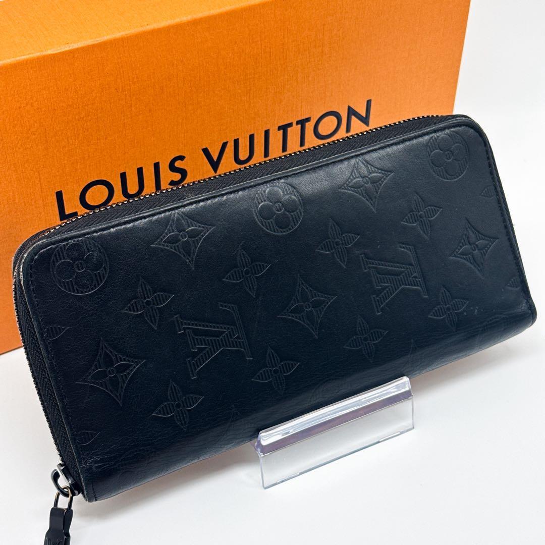 ルイヴィトン モノグラム エクリプス ヴェルティカル 財布 ブラック ジッピー