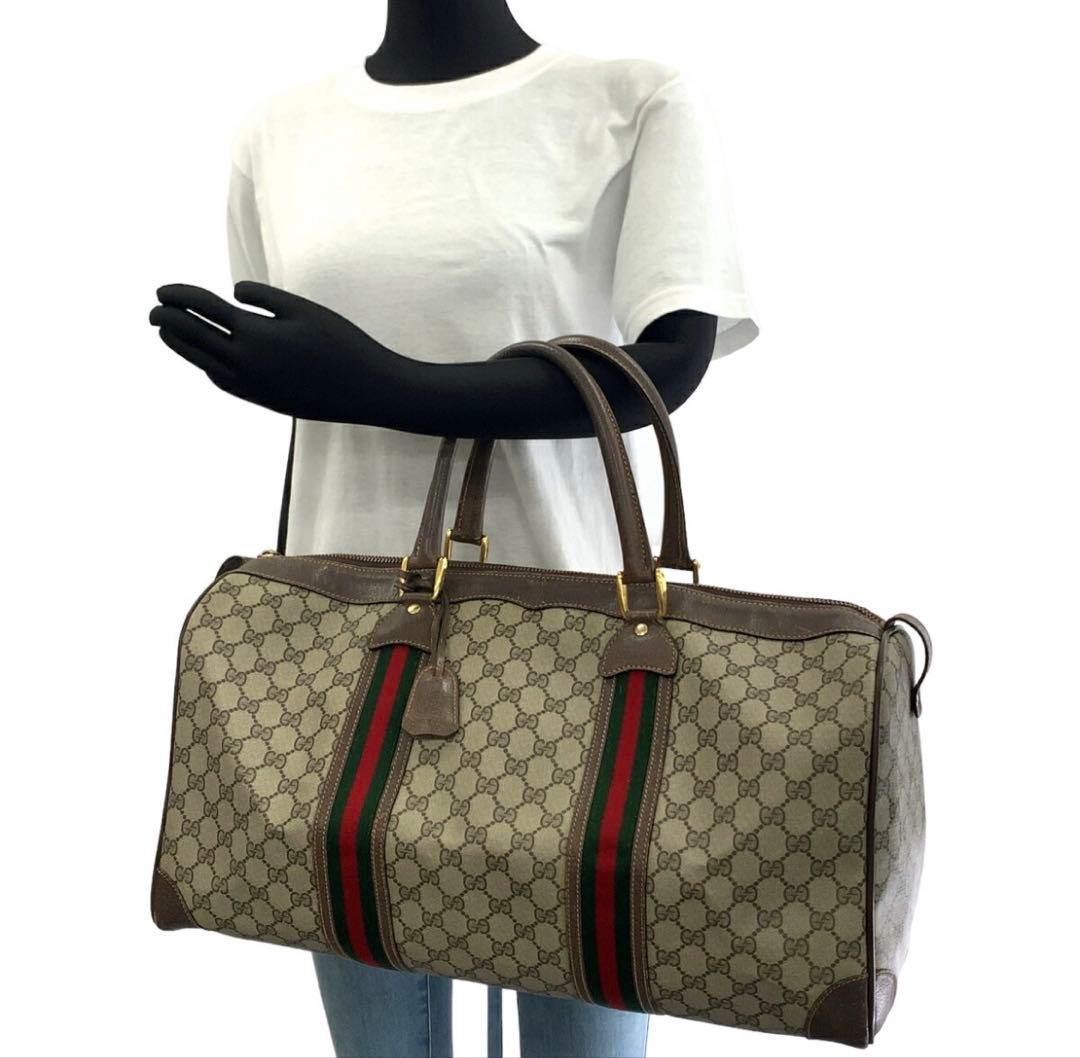 Gucci GGキャンバス ボストンバッグ中古品　保証書なし