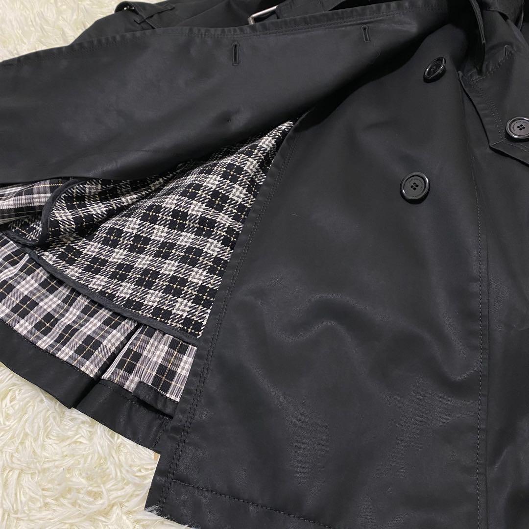 【BURBERRY BLUE LABEL】 トレンチコート ライナー付き 黒