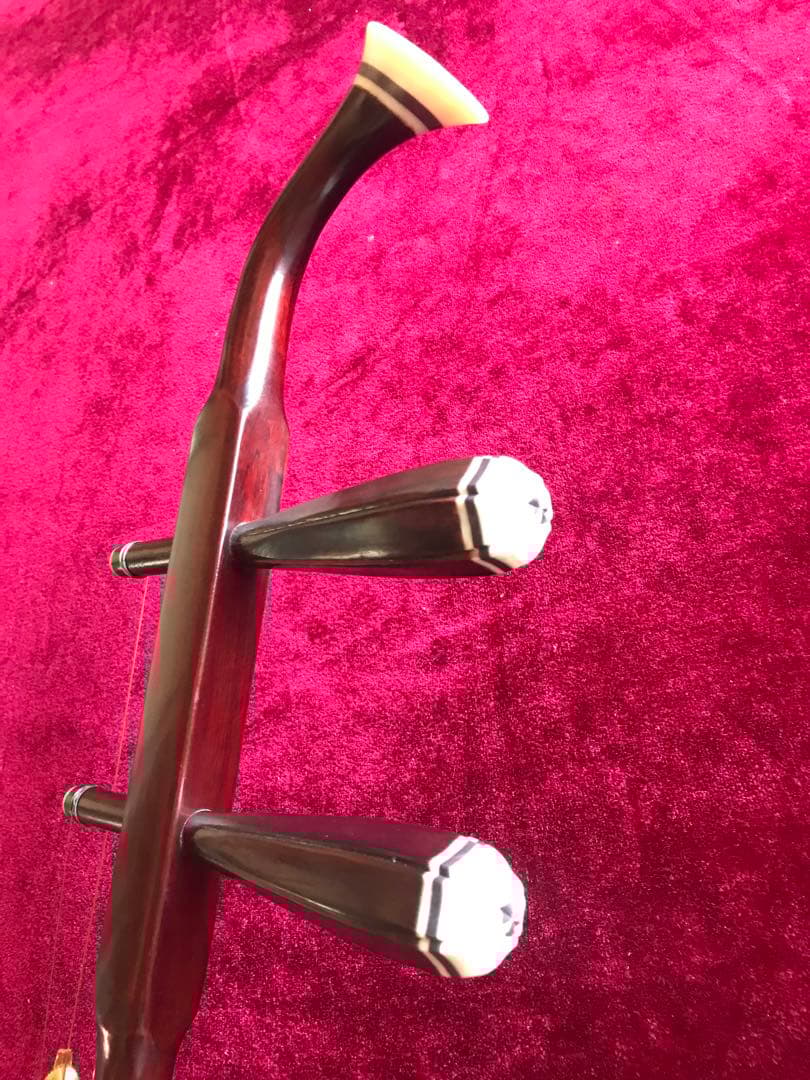 格安・二胡★紫檀精品★錦蛇皮★古月琴坊・万其興製作★十年保証★二胡必需品揃い