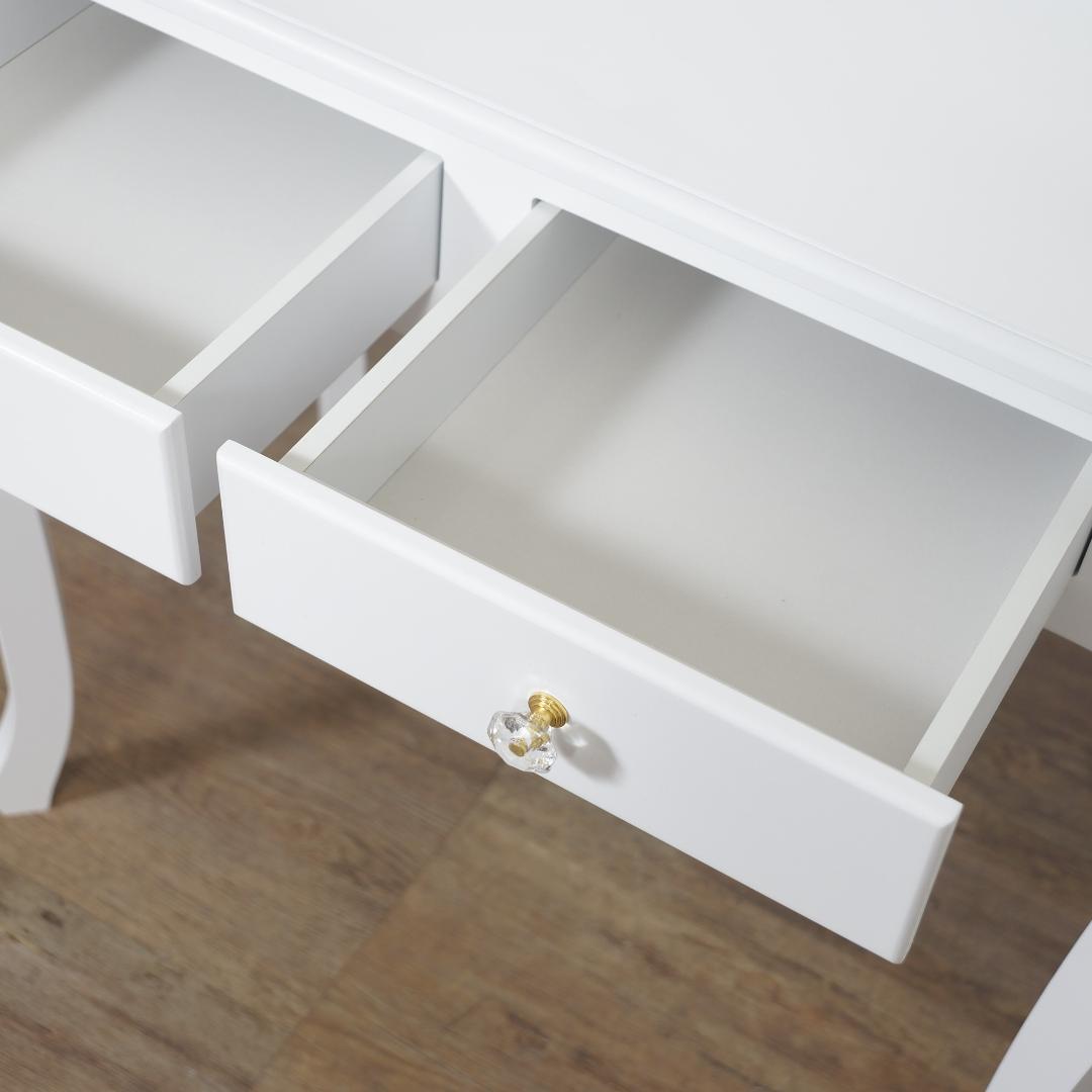 ◆訳あり特価◆【新品】エレガント　猫脚　ミラーなしドレッサー＆スツール　デスク