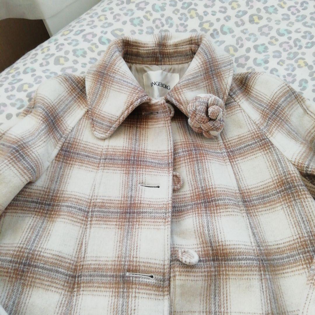 インゲボルグ チェック柄 ロングコート