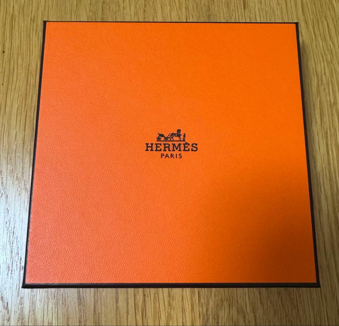 HERMES 水色 ハンカチ