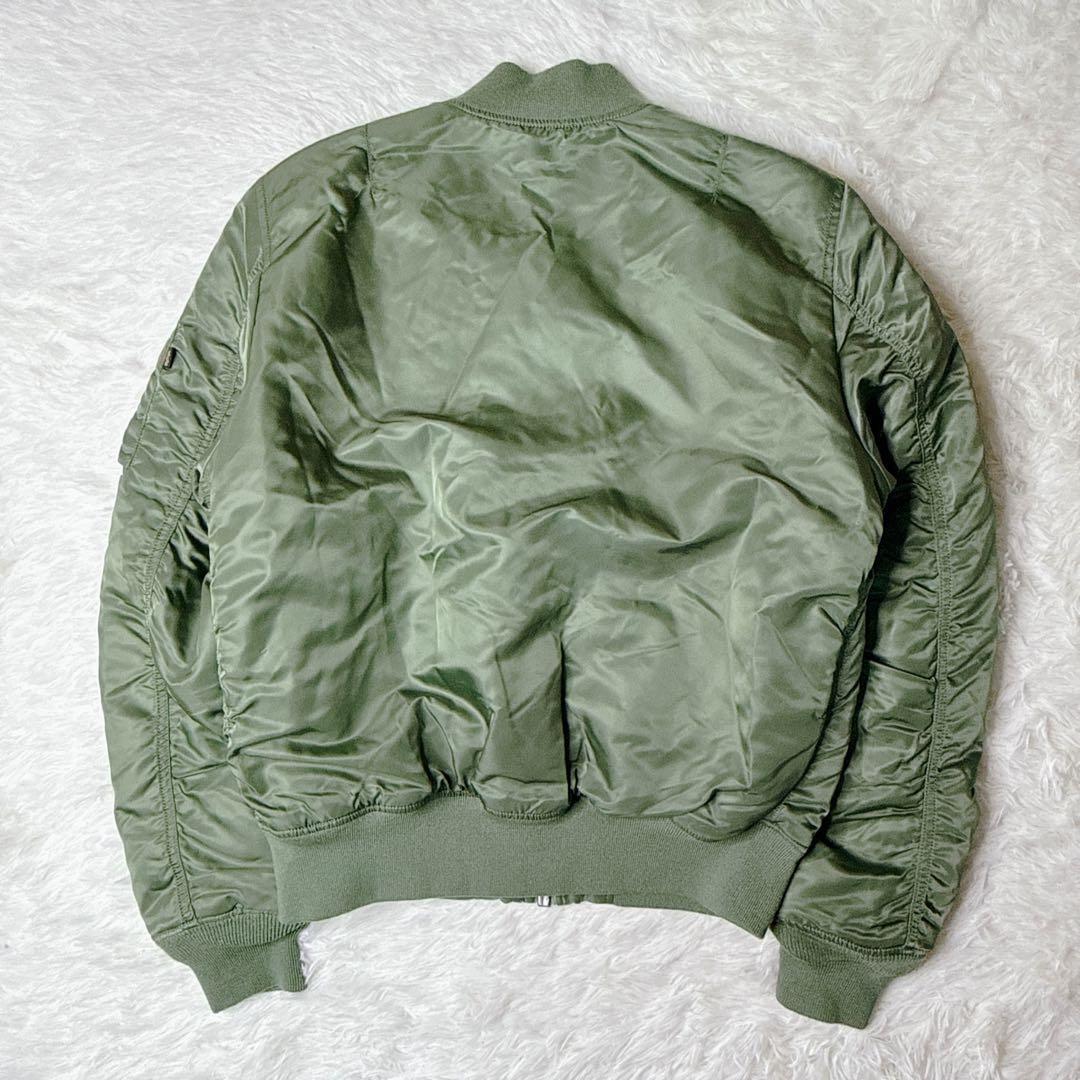 ✨美品✨ アルファ MA-1 フライトジャケット 緑 L 中綿 y2k 短丈