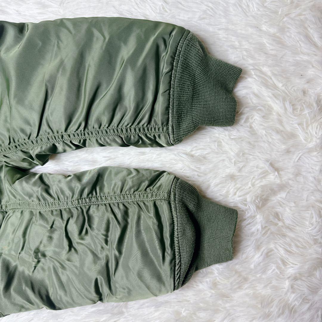 ✨美品✨ アルファ MA-1 フライトジャケット 緑 L 中綿 y2k 短丈