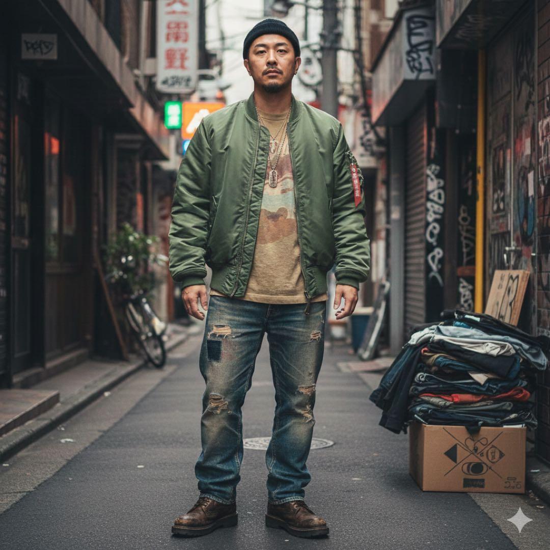 ✨美品✨ アルファ MA-1 フライトジャケット 緑 L 中綿 y2k 短丈