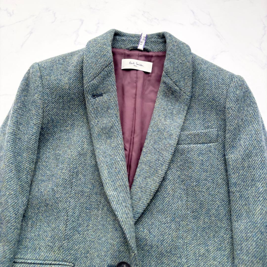 ポールスミス チェスターコート ツイード レディース グリーン 38 M