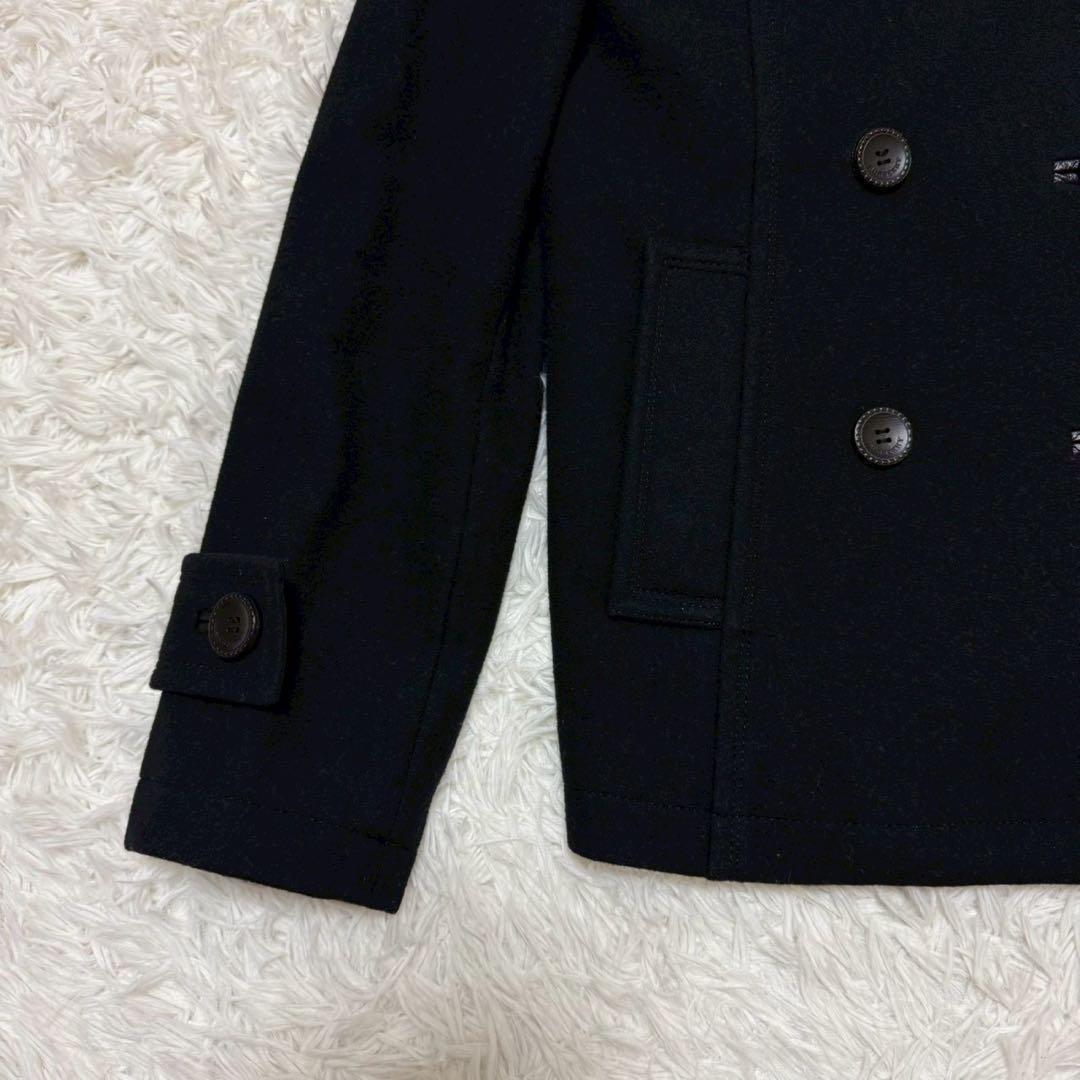 極美品/アンゴラ✨バーバリーロンドン ピーコート ノバチェック ファー 2way