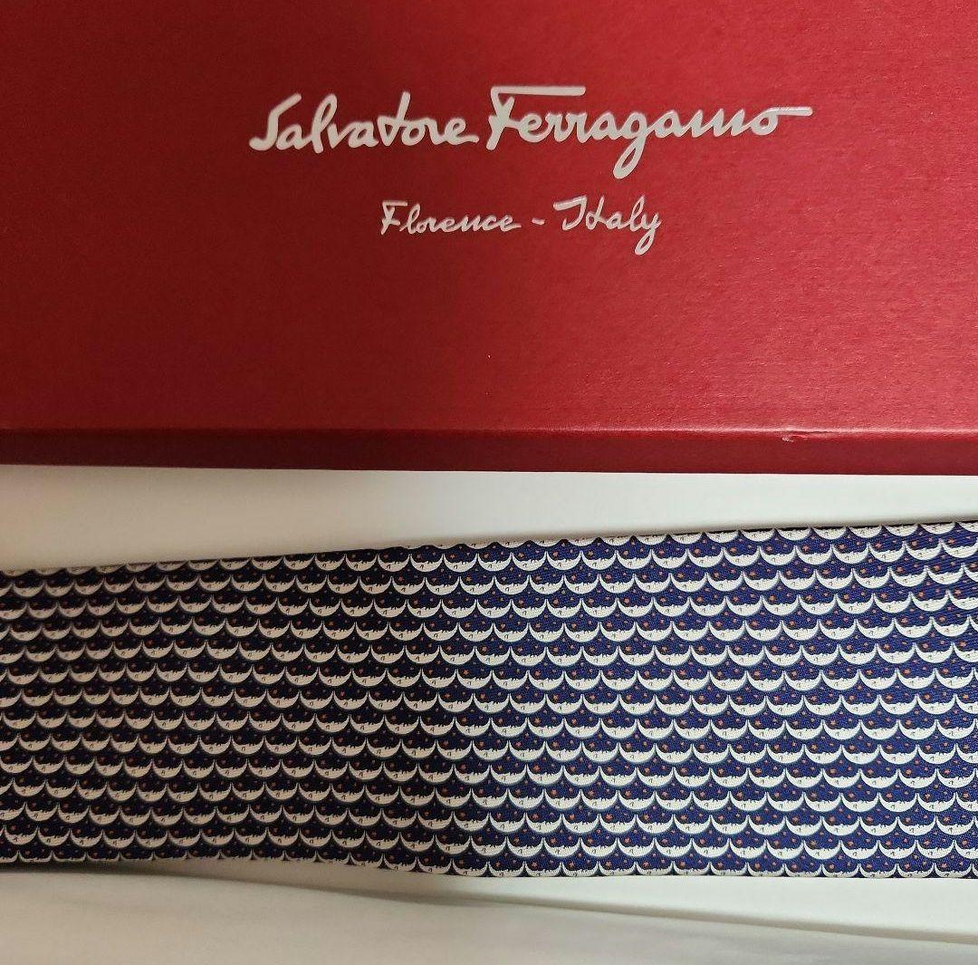 サルヴァトーレフェラガモ　シルクネクタイ　ムーンプリント