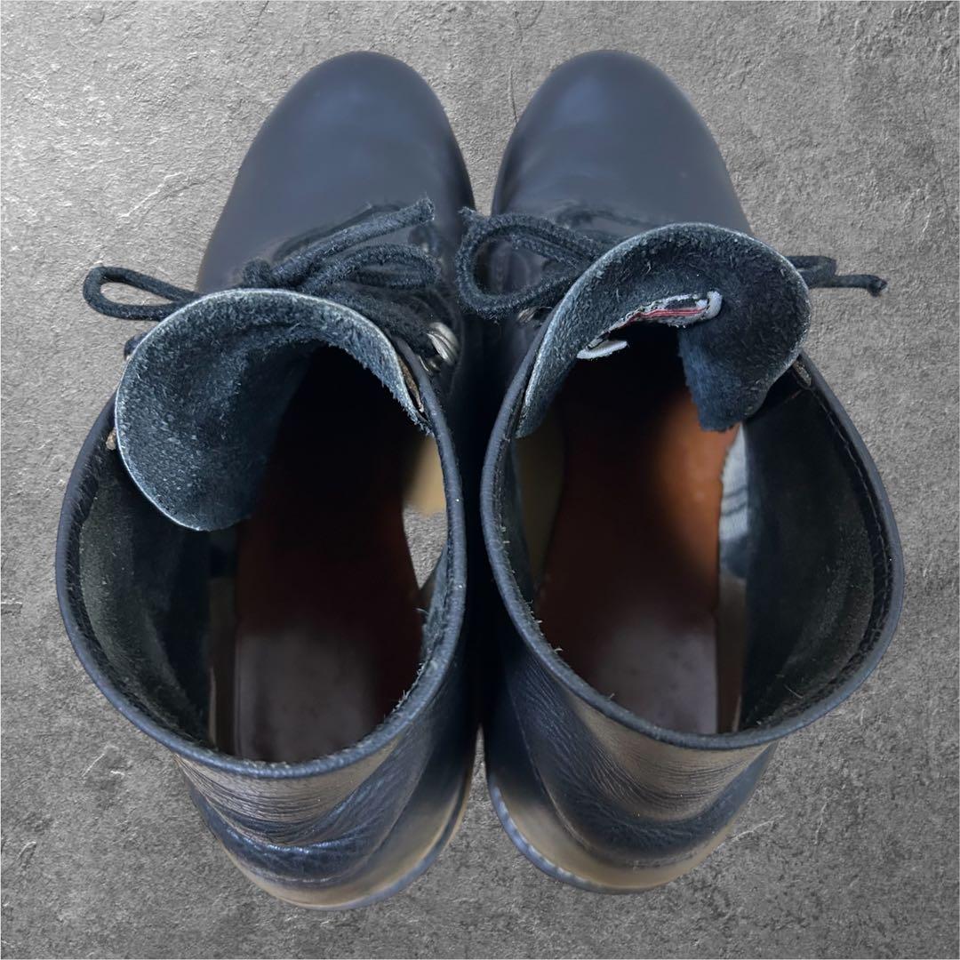 90s 8D 26cm RED WING 8165 刺繍羽タグ ワークブーツ 黒