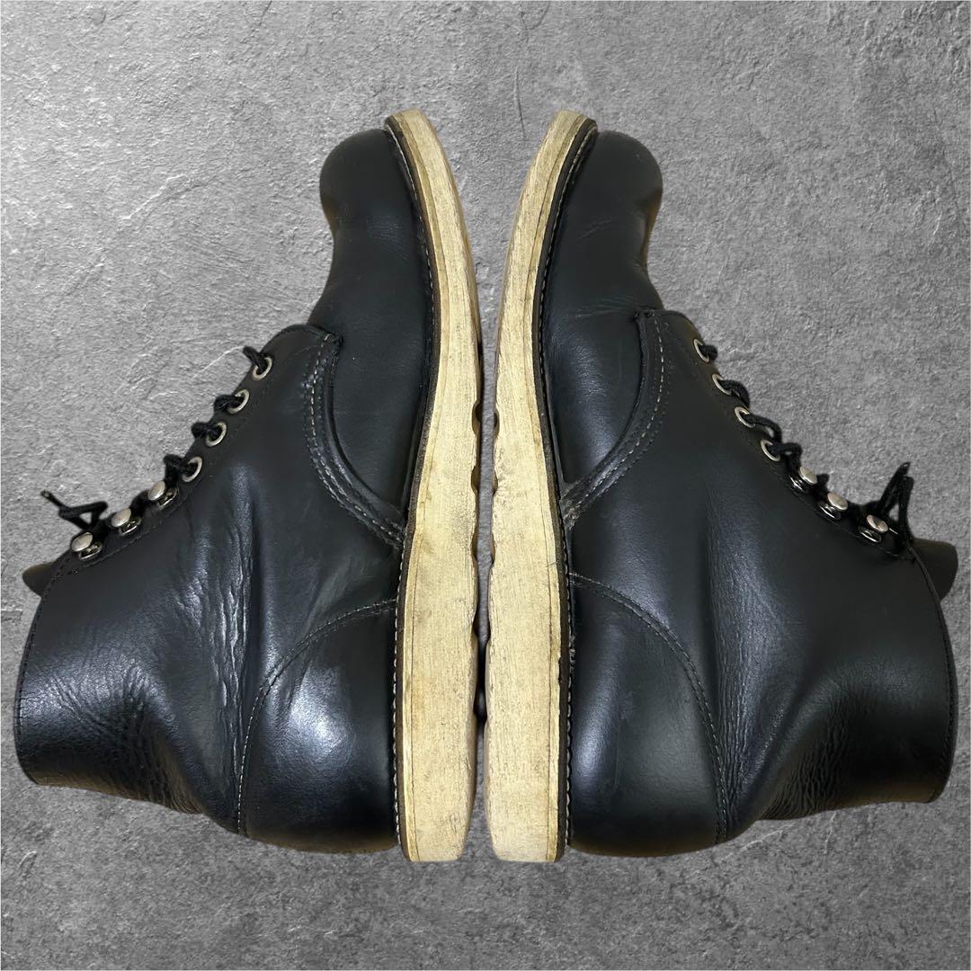 90s 8D 26cm RED WING 8165 刺繍羽タグ ワークブーツ 黒