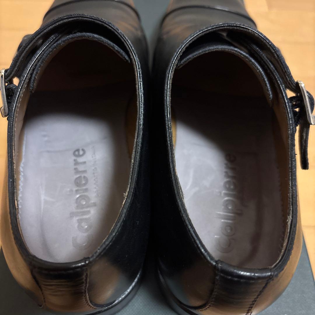 革靴Calpierre カルピエッレ ダブルモンク 黒