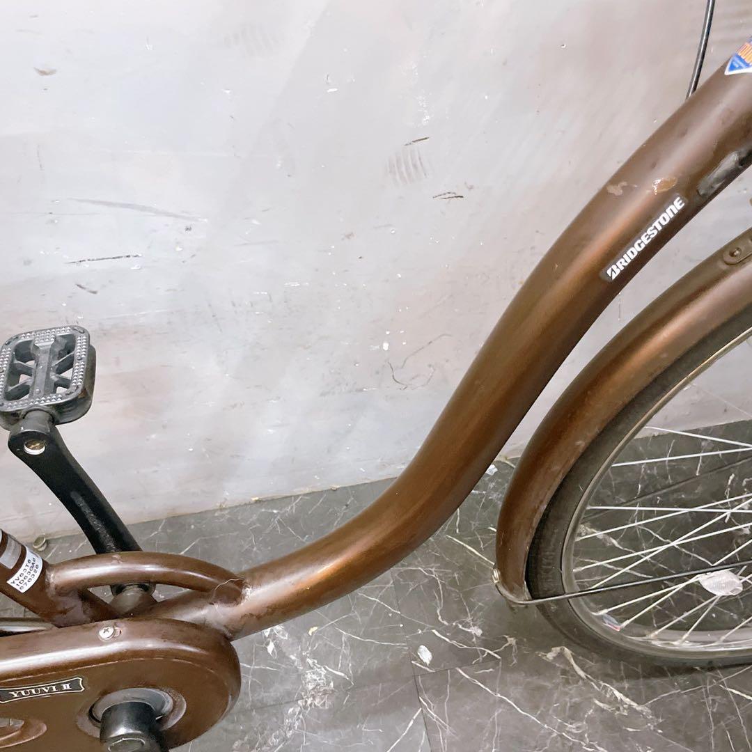 【983】《限定》一般車 ママチャリ ブリヂストン ブラウン 内装変速付き