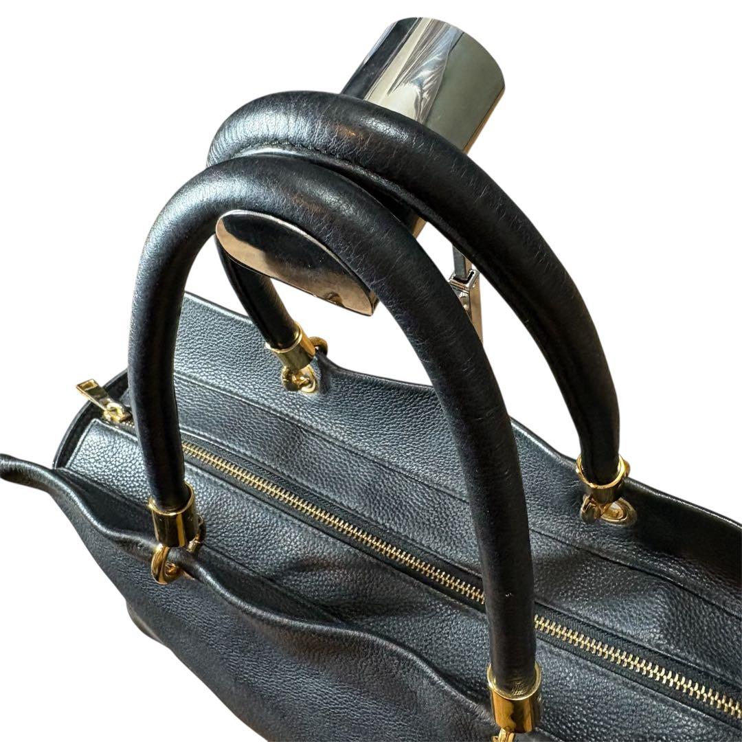 ✳︎極美品✳︎マークジェイコブス トートバッグ　レザー シボ革 A4可