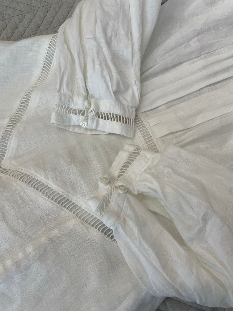 choco☆♡ イザベルマラン　リネン　ワンピース　白　レース