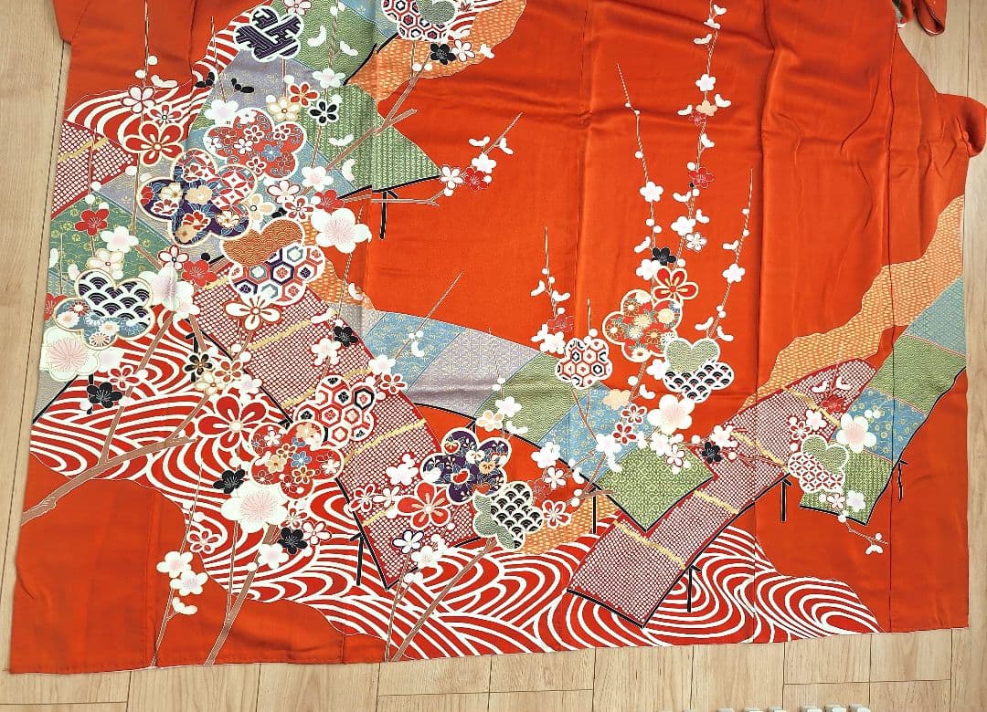 着物リメイクワンピース3666