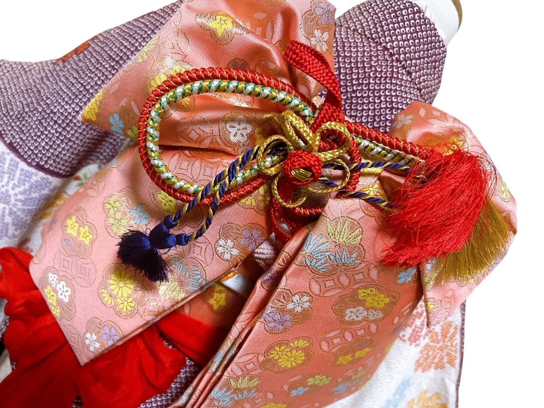 訳あり！特価品♡七五三　7歳　女の子　フルセット　一式　紫　ピンク　鹿の子柄