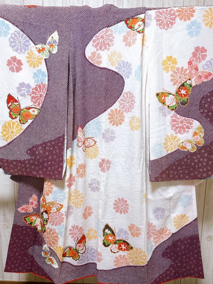 訳あり！特価品♡七五三　7歳　女の子　フルセット　一式　紫　ピンク　鹿の子柄