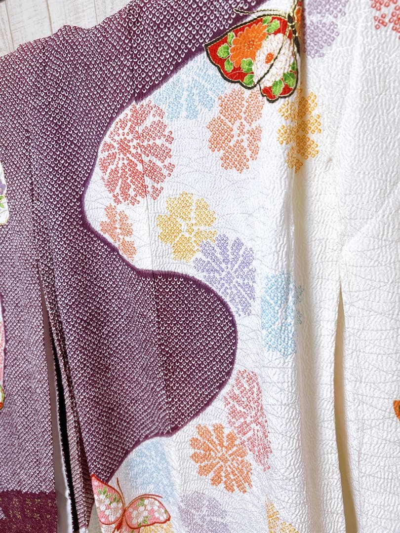 訳あり！特価品♡七五三　7歳　女の子　フルセット　一式　紫　ピンク　鹿の子柄