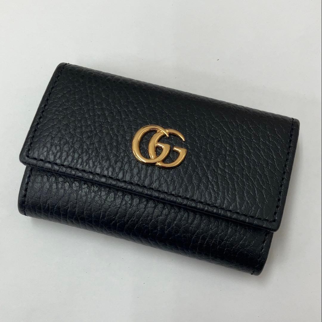 【未使用品】GUCCI グッチレザーダブルG 6連フックキーケース