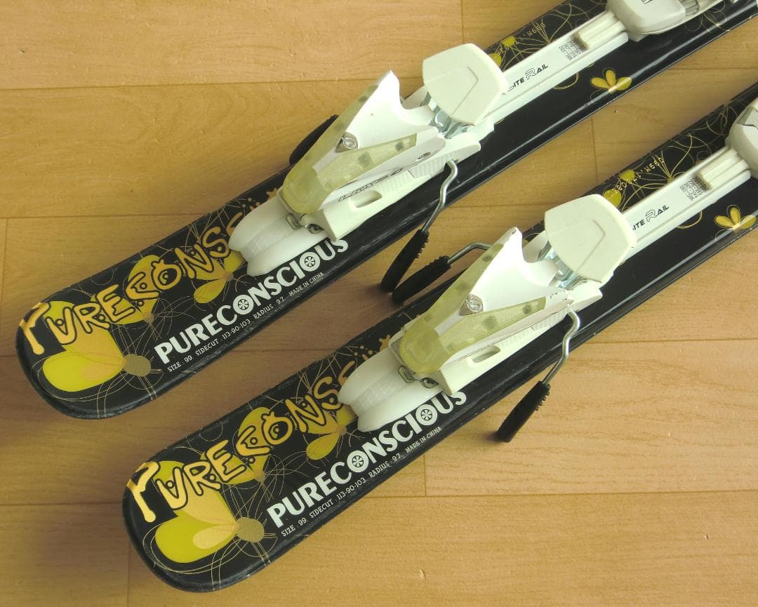 ■■送料無料■PURECONSCIOUS■ショートスキー■99cm■調整ビン付■