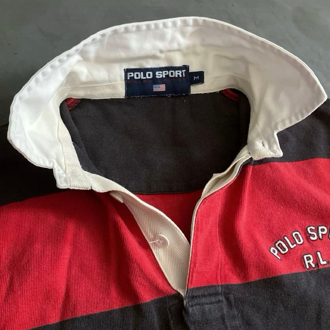 レアモデル◎90s【スリランカ製】ポロスポーツ　太ボーダーシャツvintage