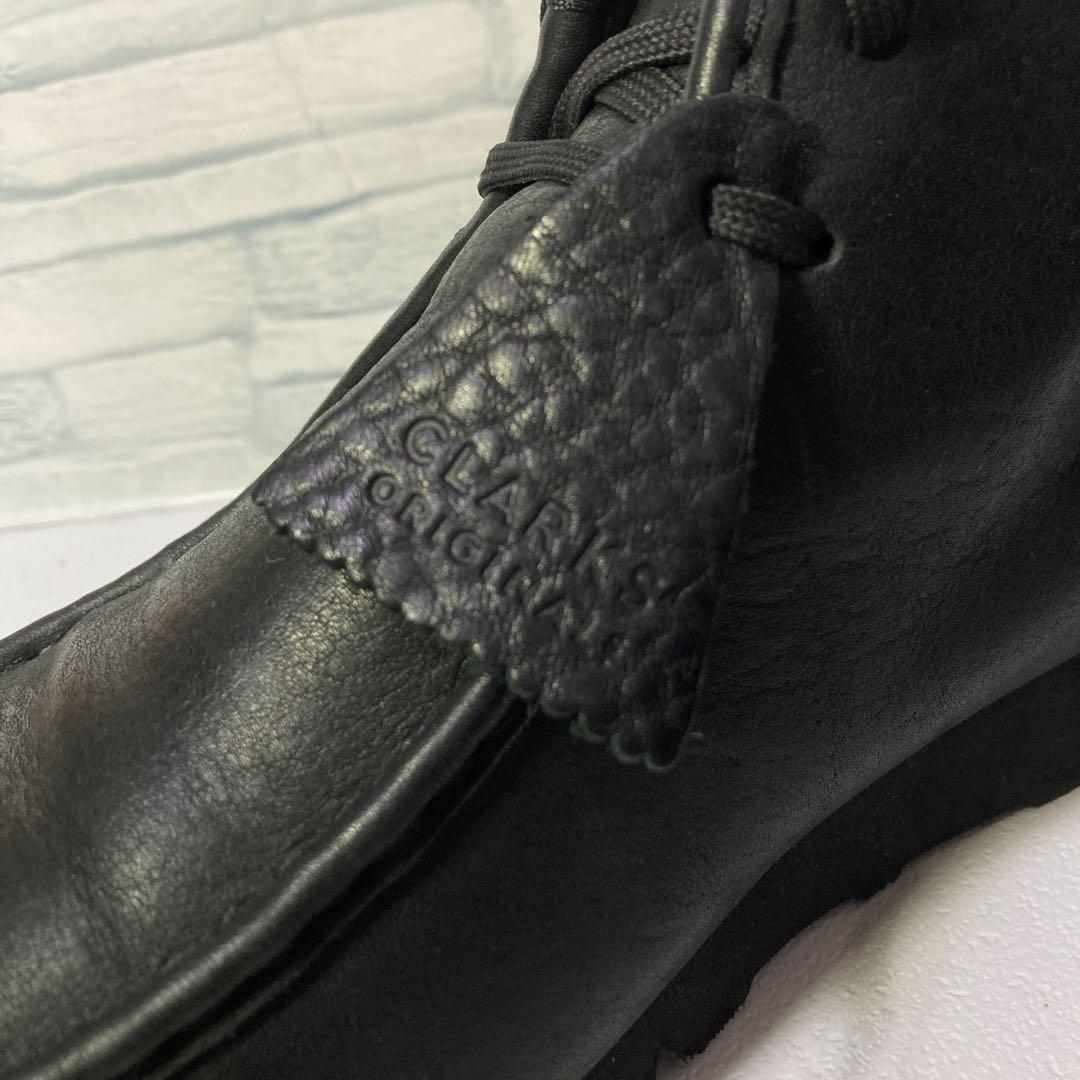 美品 クラークス ワラビーブーツ ゴアテックス 28 本革 防水 ビブラム 黒