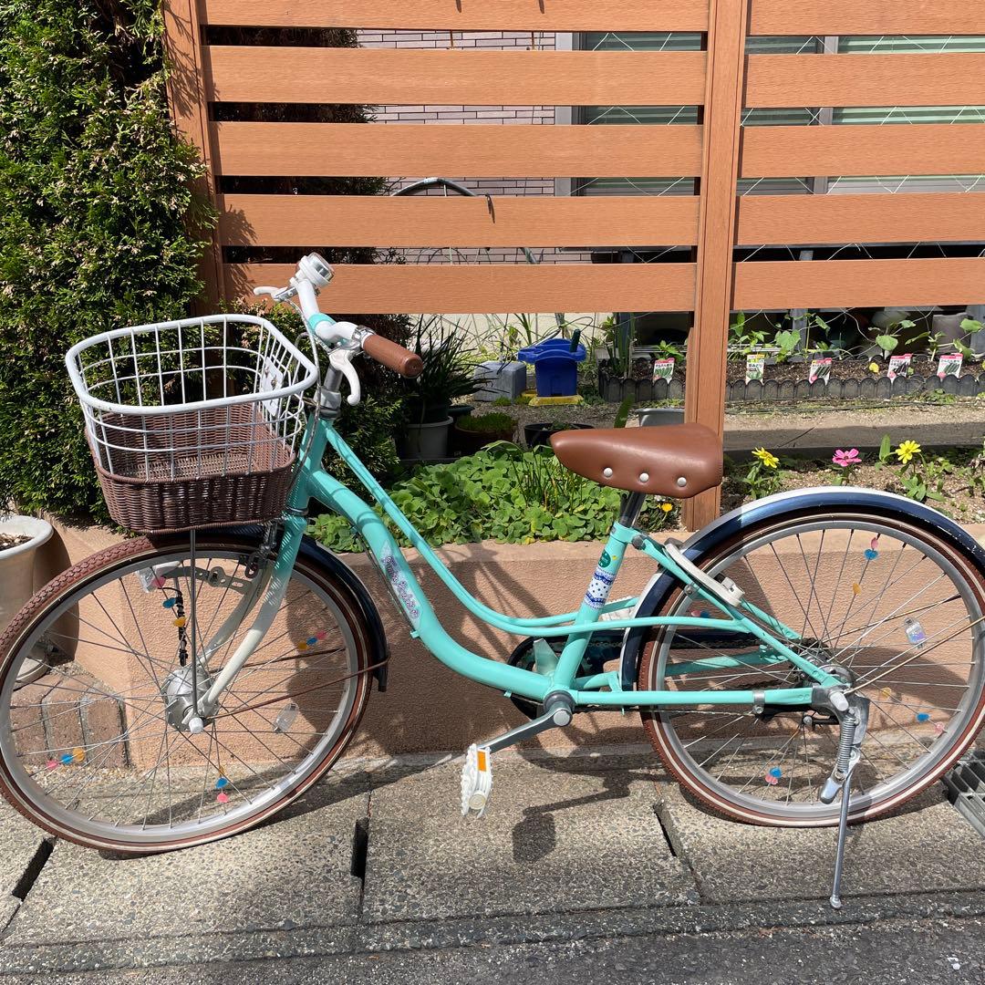 サイクルジョイ 子供用自転車 ジュニア ミントグリーン