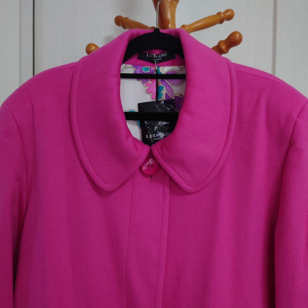 お値下げしました　新品未使用　難あり　レオナール　LEONARD　カシミヤコート