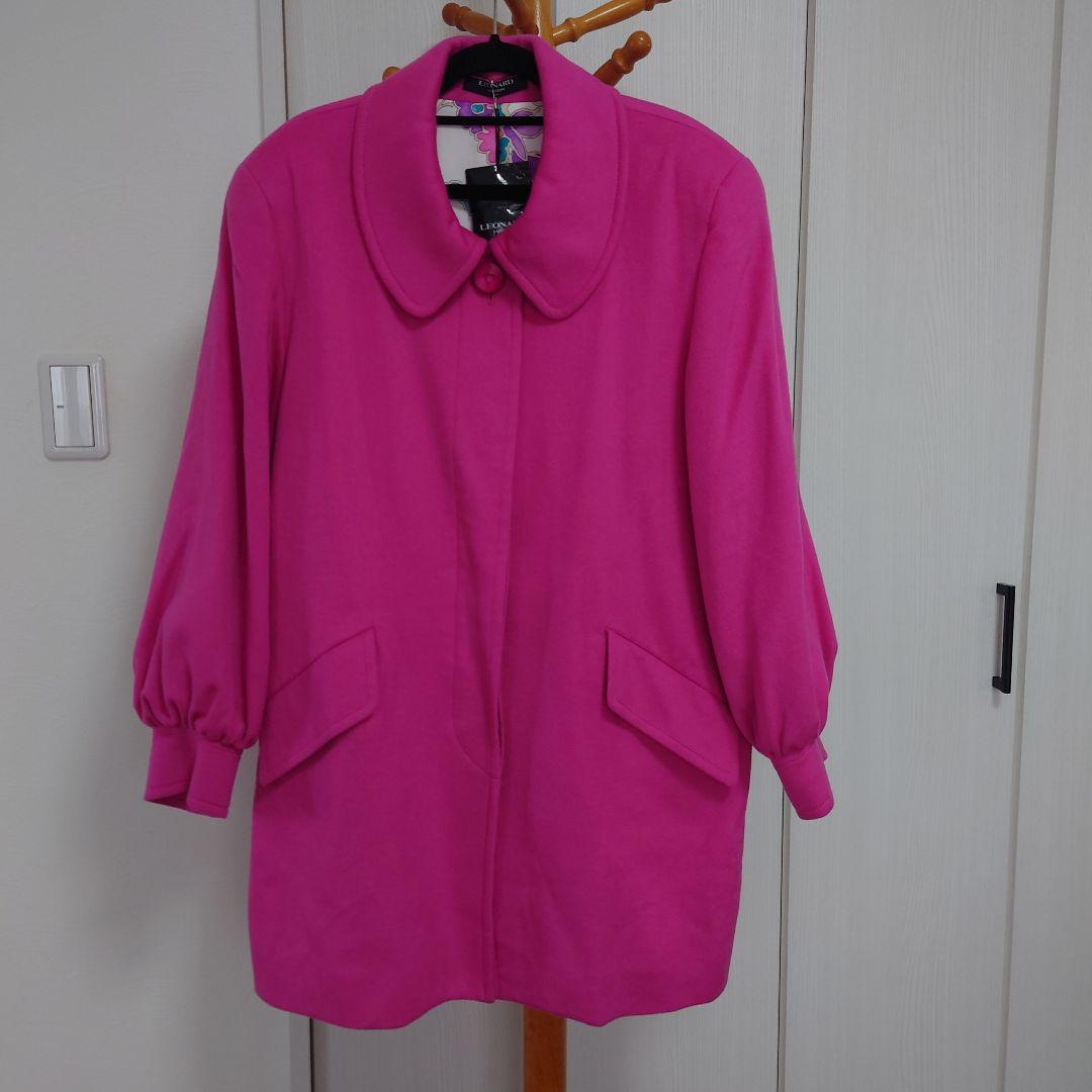 お値下げしました　新品未使用　難あり　レオナール　LEONARD　カシミヤコート