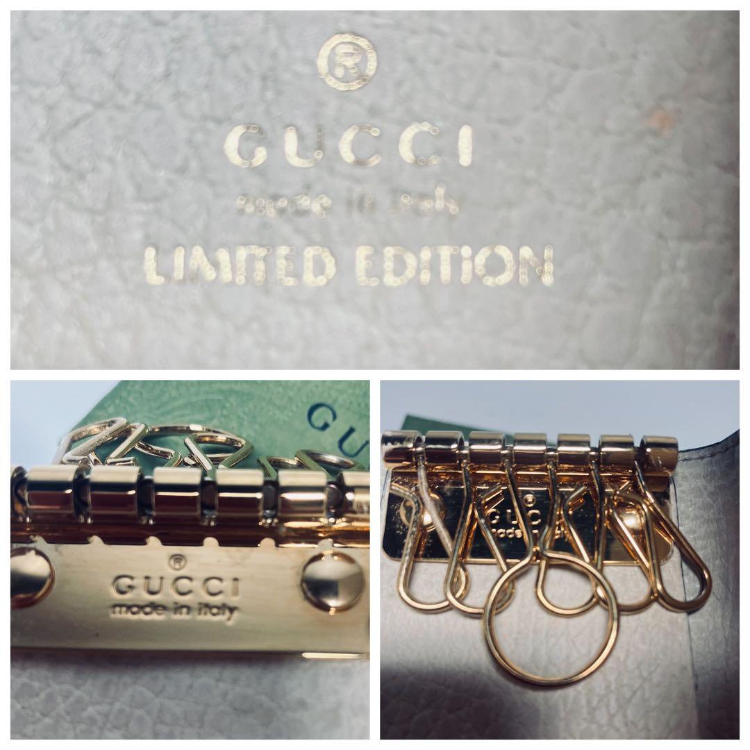 美品　グッチGGマーモント ベージュ　6連キーケース