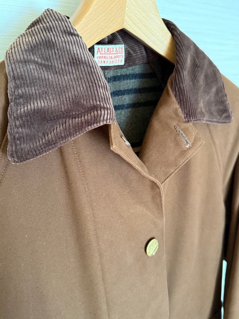 At Last ブラウンダック　カバーオール　ライナー付き