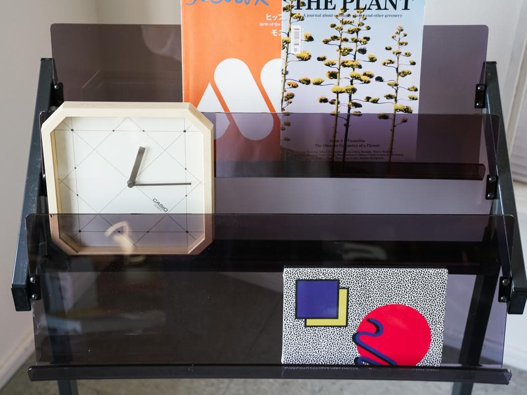 70-80's KOKUYO アクリル マガジンラック スタンド レトロモダン