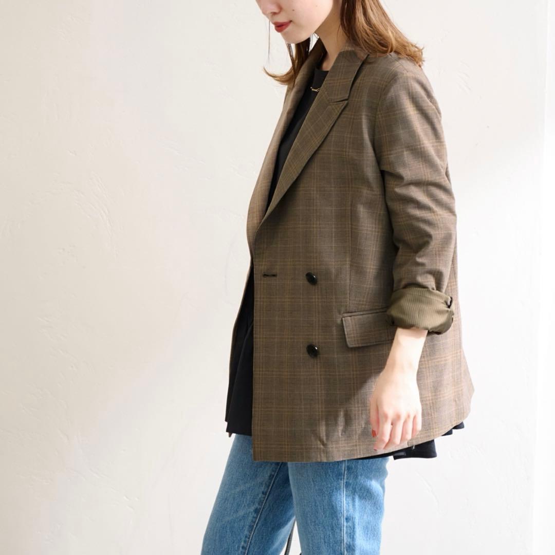 JOURNAL STANDARD チェック　ピークド　ジャケット