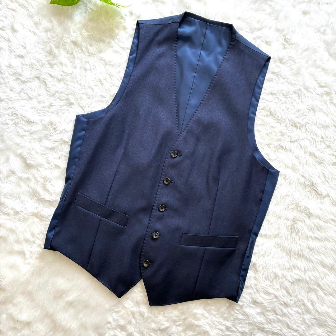 ONLY　スーツ　3ピース　カノニコ　高級生地　ネイビー　セットアップ