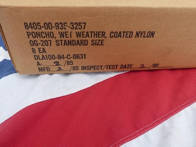 レア！ 1984” 米軍実物 OD ポンチョ リップストップ　 No39