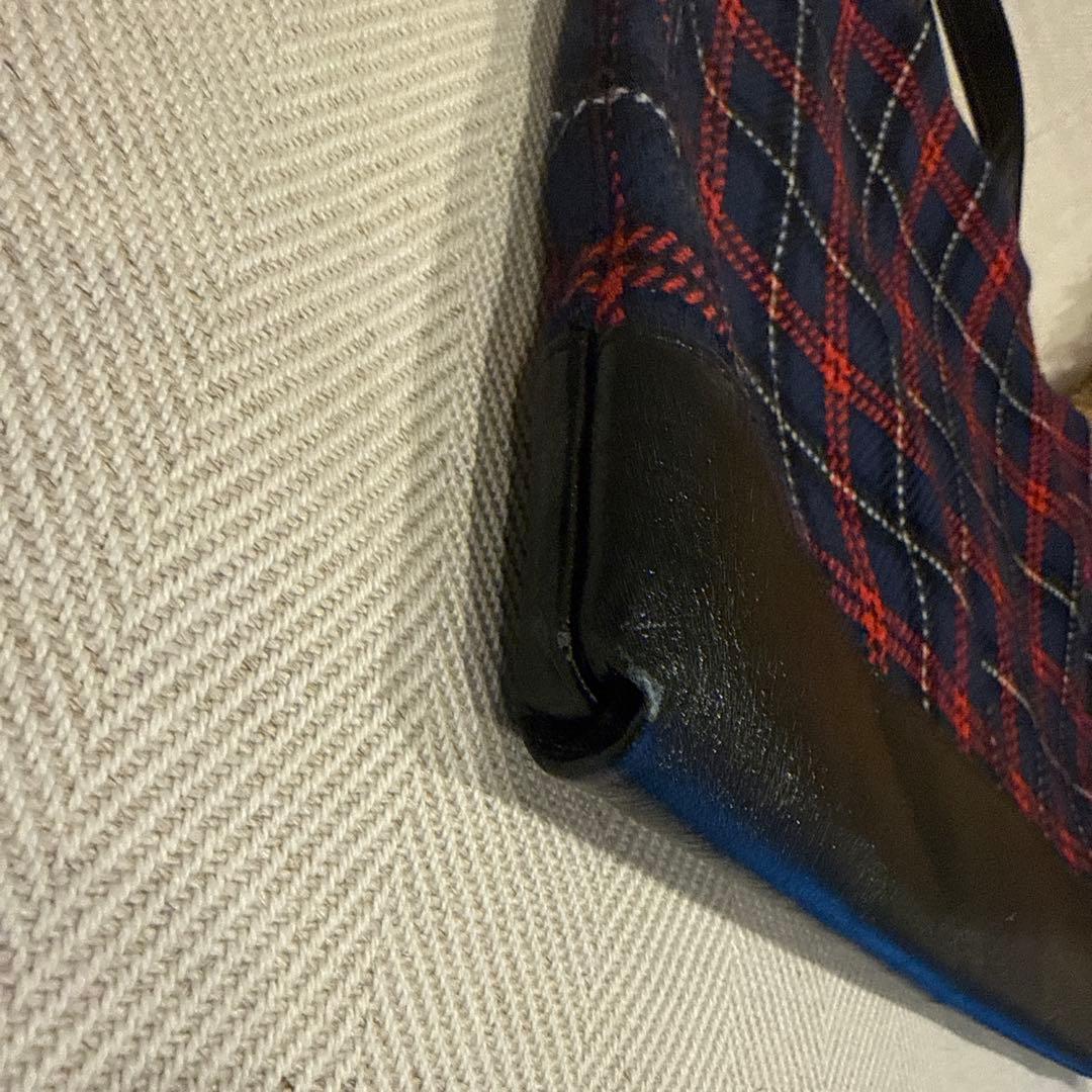 レア　familiar ファミリア　チェック柄トートバッグ